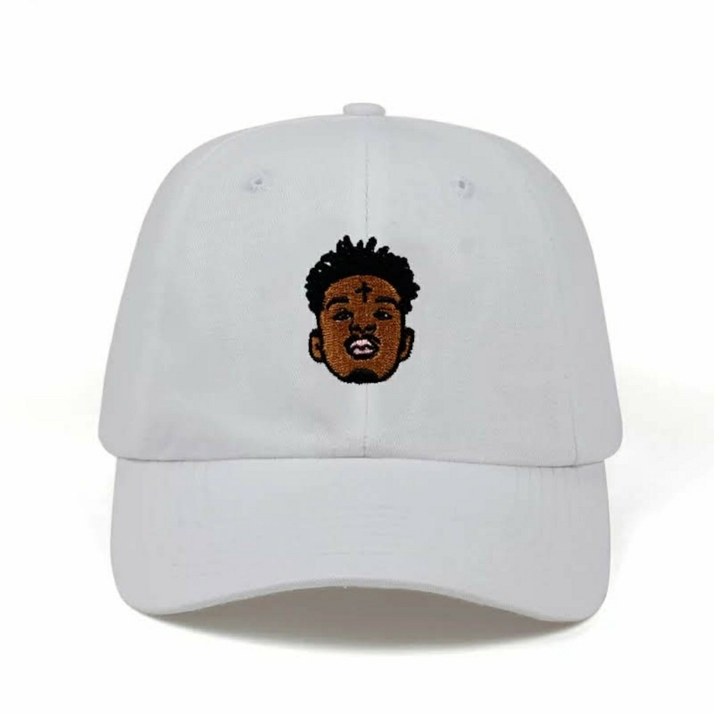 New 21 SAVAGE Emojo Head White Dad Hat